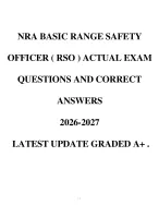 NRA BASIC RANGE SAFETY OFFICER ( RSO ) ACTUAL EXAM QUESTIONS AND CORRECT ANSWERS 2026-2027