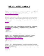 NR 511 FINAL EXAM 1.
