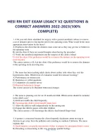 HESI RN EXIT EXAM LEGACY V2 QUESTIONS & CORRECT ANSWERS 2022-2023