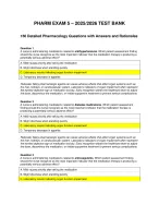Pharm Exam 5 Test Bank 2025/2026