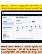 NR-509 Week 4 Midterm Exam and Week 8 Final Exam Package & NR-509 Week 4 Midterm Exam and Week 8 Final Exam Package