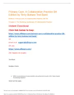 Primary care exam ready summary