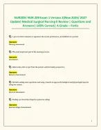 NUR209/ NUR 209 Exam 1 Version 2(New 2026/ 2027 Update) Medical Surgical Nursing II Review | Q&A
