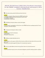 NR548/ NR 548 Exam 2 (NEW 2026) Psychiatric Assessment for the PMHNP |Complete with Questions and Answers| 100% Correct- Chamberlain