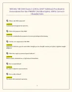 NR548/ NR 548 Exam 3 (2026/2027 Edition) Psychiatric Assessment for the PMHNP |Verified Q&A| 100% Correct- Chamberlain