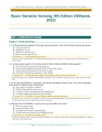 Basic Geriatric Nursing Exam Question Bank 2026-2027 All Chapters Review |9780323826853