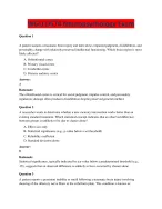 WGU D574 Neuropsychology Exam Study Guide 2026–2027 | 150 Exam Questions & Answers with Rationales