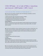 COUC 693 Quiz - ACA Code of Ethics | Questions and Answers | 2026 Update | 100% Correct