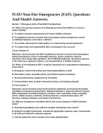 FLSD Non-Fire Emergencies (EAP) – Questions and Model Answers Study Guide