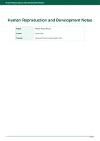 Human Reproduction and Development Notes: Embryology & Hormones