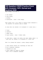100 Question CNOR Practice Exam with Answers 100% Solved and Updated ...