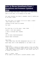 Intro to Nurse Anesthesia Exam 1 Questions and Answers Updated 2026 ...