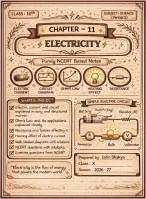 CBSE Class 10th Physics Chapter 11 Electricity NCERT Notes