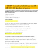 Actual ATI RN Comprehensive Predictor Exit Assessment Package, Passing Package - ATI RN Comprehensiv...