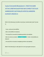 Qualys Vulnerability Management v1 PRACTICE EXAM  ACTUAL EXAM