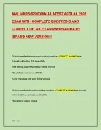 MVU NURS 629 EXAM 4 LATEST ACTUAL 2026  EXAM