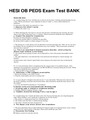 HESI OB PEDS Exam Test BANK LATEST 2022 100% GRADED