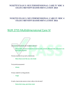 NUR2755 EXAM 3: MULTIDIMENSIONAL CARE IV MDC 4 EXAM 3 REVIEW RASMUSSEN LATEST 2024