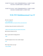 NUR2755 EXAM 3: MULTIDIMENSIONAL CARE IV MDC 4 EXAM 3 RASMUSSEN LATEST 2024