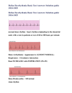 Relias Dysrhythmia Basic Test Answers Solution guide 2024-2025