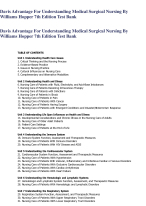 Davis Advantage For Understanding Medical Surgical Nursing By Williams Hopper 7th Edition Test Bank