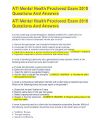 ATI Mental Health Proctored Exam 2019 Questions And Answers