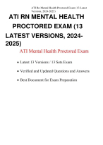 ATI Rn Mental Health Proctored Exam (13 Latest Versions, 2024-2025)