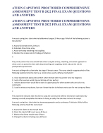 ATI RN CAPSTONE PROCTORED COMPREHENSIVE ASSESSMENT TEST B 2022 FINAL EXAM QUESTIONS AND ANSWERS