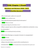 CNA Chapter 2 Exam 2026 2027 Questions Answers PDF Study Guide Latest Updated A Plus Guide