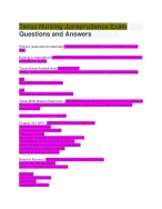 Texas Nursing Jurisprudence Exam Questions & Verified Answers 2027 Update | Complete Study Guide