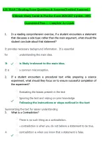 ATI TEAS 7 Reading Exam Questions & Verified Answers 2026/2027 Update | Ultimate Study Guide