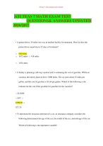 ATI TEAS 7 Math Exam Test Questions & Verified Answers 2026/2027 Update