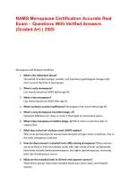 NAMS MENOPAUSE EXAM 2025 ACCURATE REAL EXAM QUESTIONS WITH VERIFIED ANSWERS AND RATIONALES