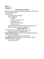 Anatomy 2 Exam 1 and 2 Material