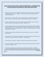 IAEM AEM EXAM STUDY GUIDE QUESTIONS & ANSWERS FOR GUARANTEED PASS RECENT UPDATED SOLUTION