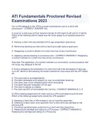 ATI Fundamentals Proctored Revised Examinations 2023