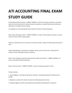 ATI ACCOUNTING FINAL EXAM STUDY GUIDE