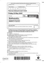 2025 Pearson Edexcel Level 3 GCE 8MA0/21 - DocMerit