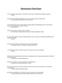NUR 2058 - Dimensions Of Nursing Final Exam