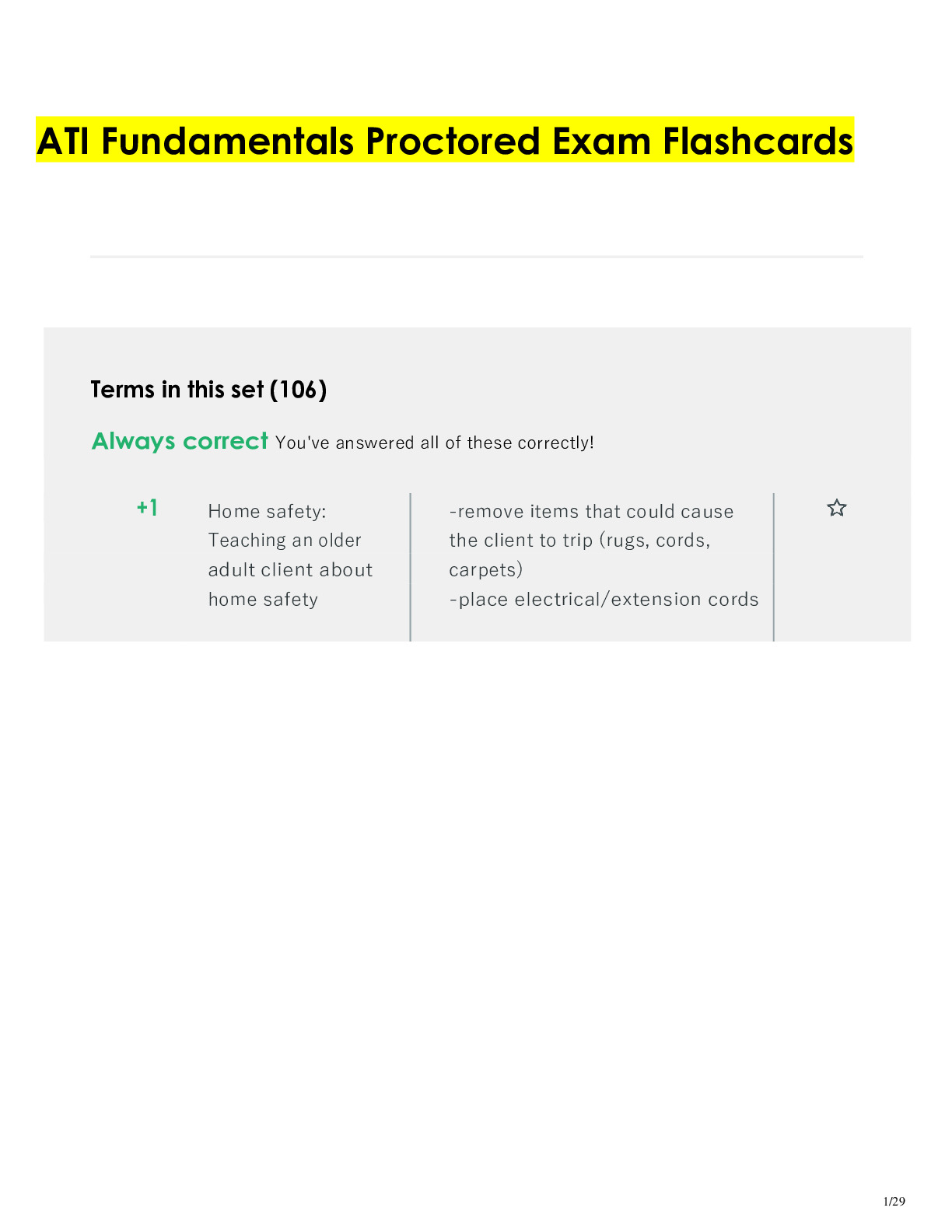 ATI Fundamentals Proctored Exam Bundle (Newest, 20242025)(Solved