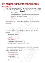 ATI RN MED SURG PROCTORED EXAM 2023 Questions and Answers