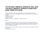PN ADULT MEDICAL SURGICAL EXAM TEST-BANK 2023-2024