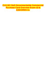 CLG 001 DoD Govenmentwide Commercial Purchase Card Overview Exam (Q & A)SCORES A+