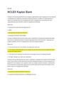 NSG 100 NCLEX KAPLAN BANK