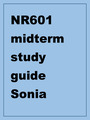 NR601 midterm study guide Sonia