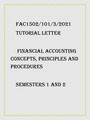 FAC150210132021 Tutorial letter Financial Accounting, Principles and Procedures Semesters 1 and 2