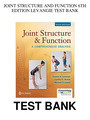 JOINT STRUCTURE AND FUNCTION 6TH EDITION LEVANGIE TEST BANK