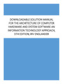 Solution Manual for The Architecture of Computer Hardware and System Software An IT Approach 5th ed