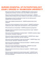 NUR2063 ESSENTIAL OF PATHOPHYSIOLOGY EXAM 2 GRADED A+ RASMUSSEN UNIVERSITY | LATEST 2023-2024