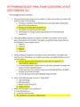 ATI PHARMACOLOGY FINAL EXAM QUESTIONS LATEST 2023 (GRADED A+)
